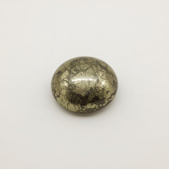 Pyrit 1PC Winziger 6x6 MM Runder Cabochon Grau Brillant Halbedelstein