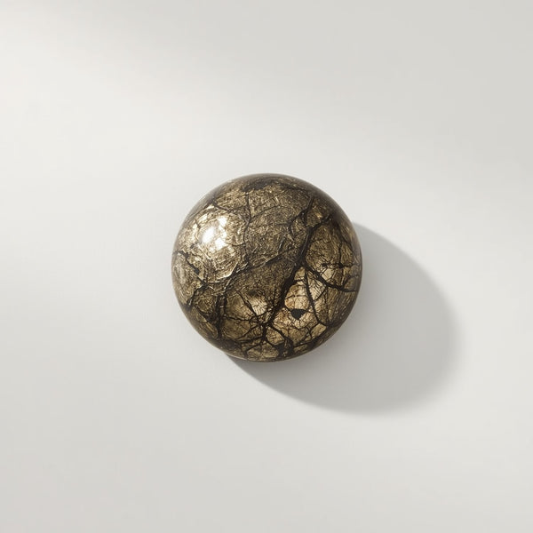 Pyrite 1PC Tiny 6x6 MM Round Cabochon Gray Brilliant semi Precious Precious Gemstone