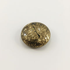 Pyrite 1PC Small 8x8 MM Round Cabochon Gray Polished semi Precious Loose Gems