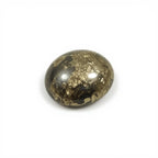 Pyrite 1PC Medium 9x9 MM Round Cabochon Gray Splendid semi Precious Loose Gemstone