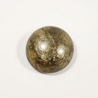 Pyrite 1PC Medium 9x9 MM Round Cabochon Gray Splendid semi Precious Loose Gemstone
