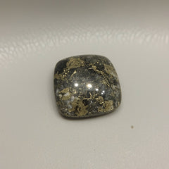 Pyrite 1PC Large 10x10 MM Square Cabochon Gray Sparkling semi Precious Loose Gemstone