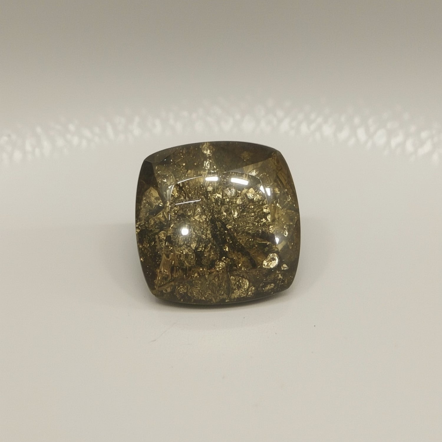 Pyrite 1PC Large 11x11 MM Square Cabochon Gray Polished semi Precious Loose Gemstones Sekundär produktbild