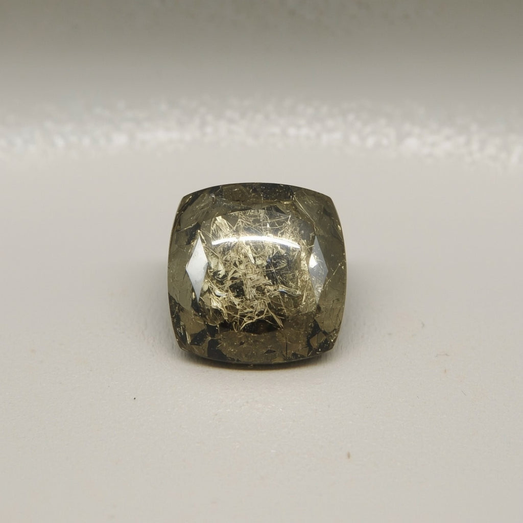 Pyrite 10PC Tiny 4x4 MM Square Cabochon Gray Natural semi Precious Loose Gemstone