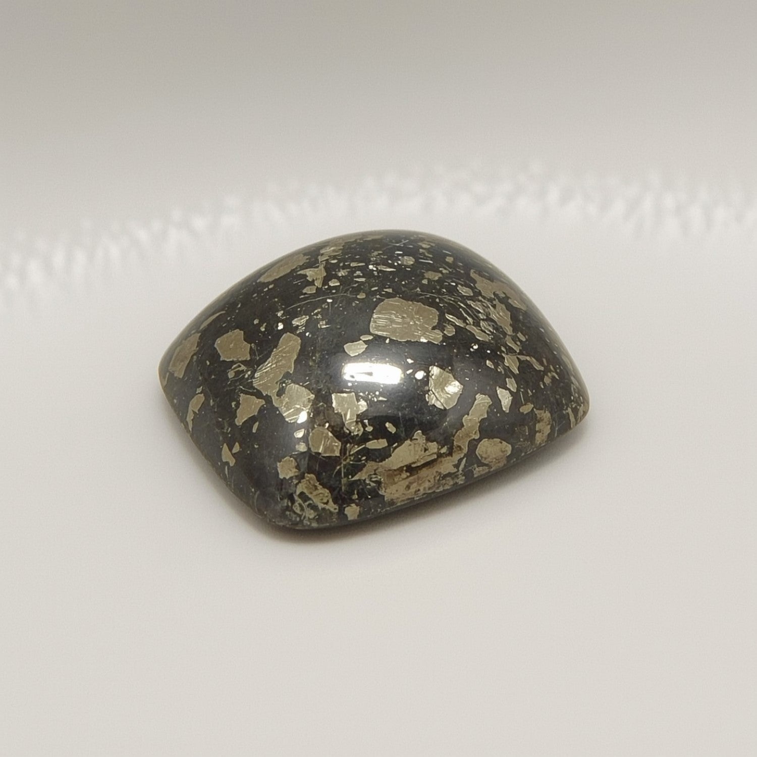 Pyrite 10PC Tiny 4x4 MM Square Cabochon Gray Natural semi Precious Loose Gemstone Immagine secondaria del prodotto