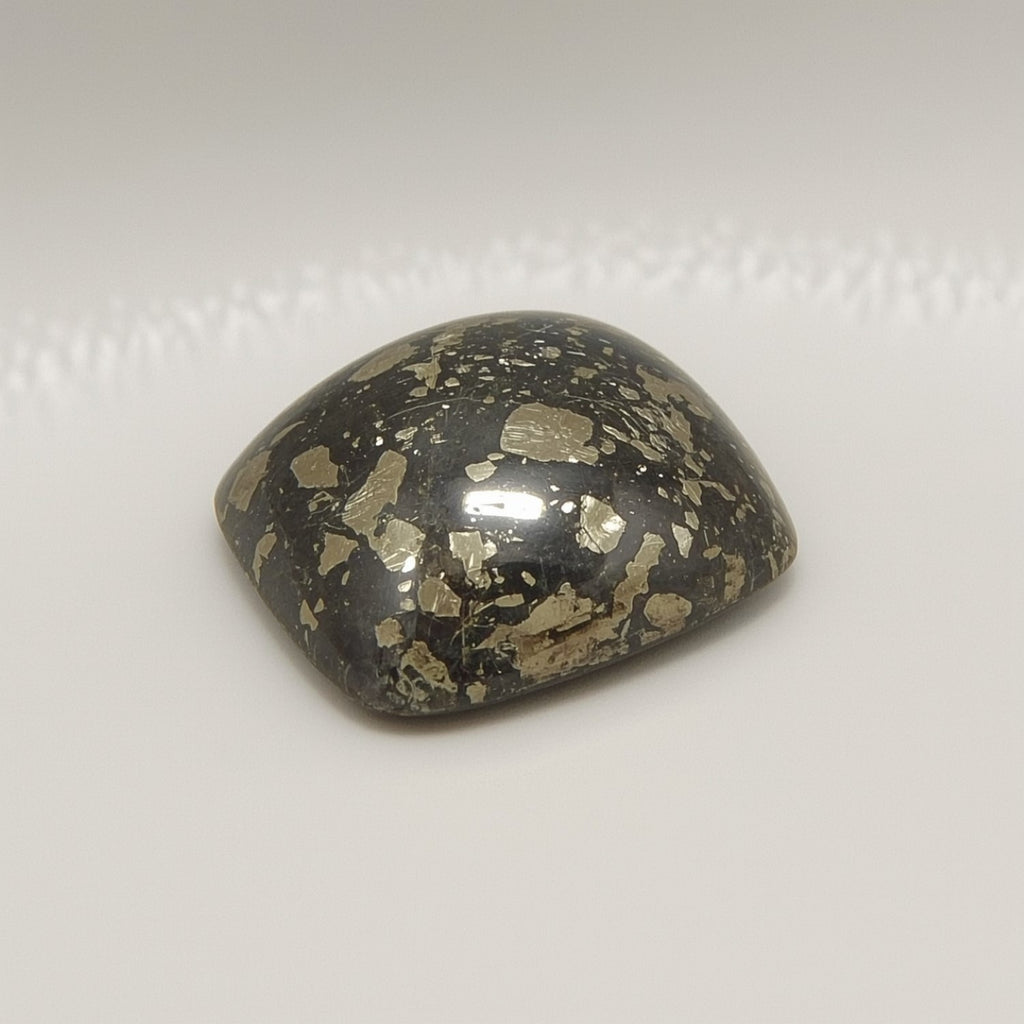 Pyrite 10PC Tiny 4x4 MM Square Cabochon Gray Natural semi Precious Loose Gemstone