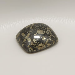Pyrite 10PC Tiny 4x4 MM Square Cabochon Gray Natural semi Precious Loose Gemstone