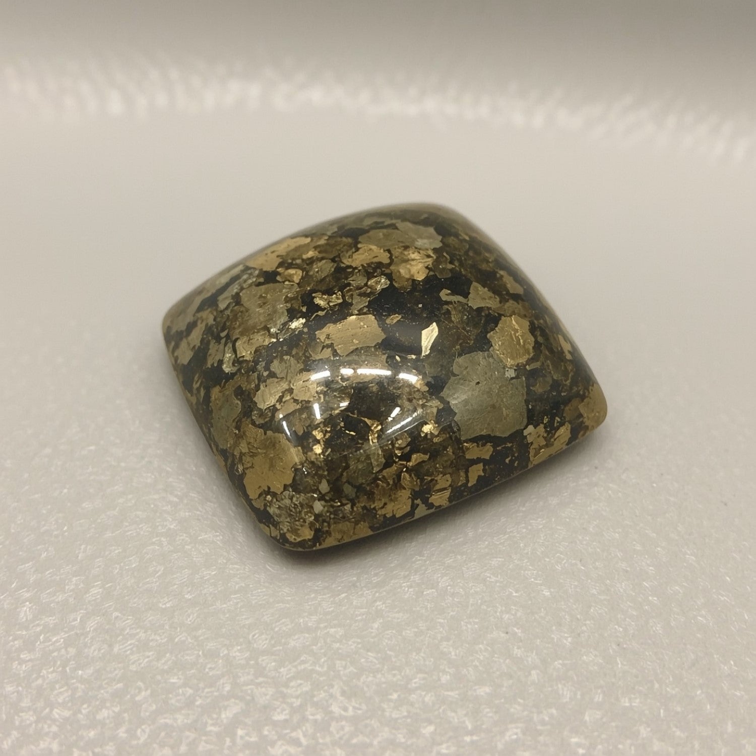 Pyrite 10PC Tiny 5x5 MM Square Cabochon Gray Genuine semi Precious Loose Gemstones