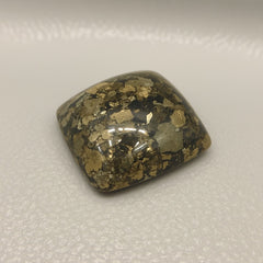 Pyrite 10PC Tiny 5x5 MM Square Cabochon Gray Genuine semi Precious Loose Gemstones