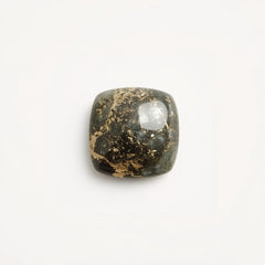 Pyrite 1PC Small 7x7 MM Square Cabochon Gray Pure semi Precious Precious Gemstone