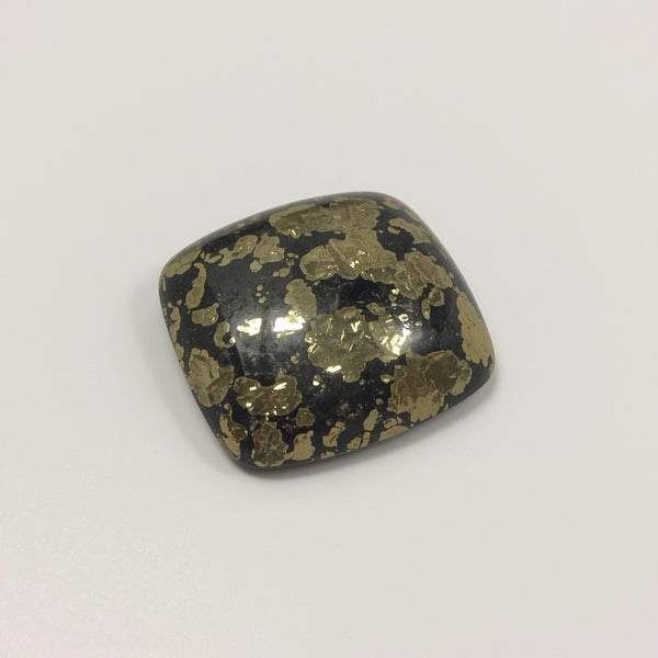 Pyrite 1PC Small 8x8 MM Square Cabochon Gray Fiery semi Precious Gems