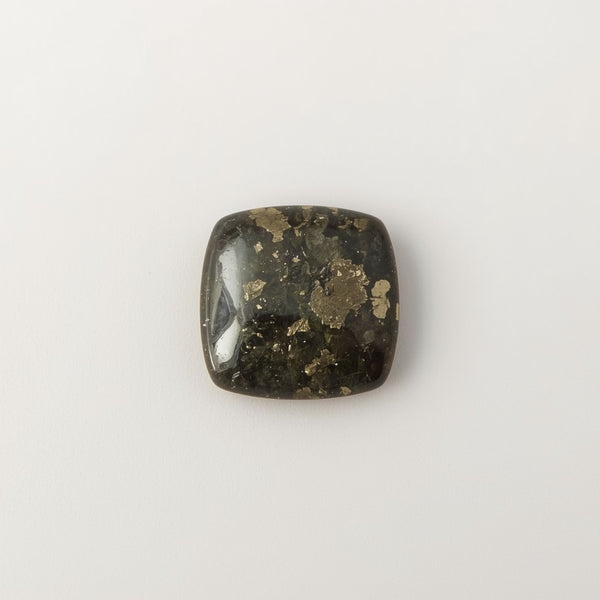 Pyrite 1PC Medium 9x9 MM Square Cabochon Gray Brilliant semi Precious Loose Gems