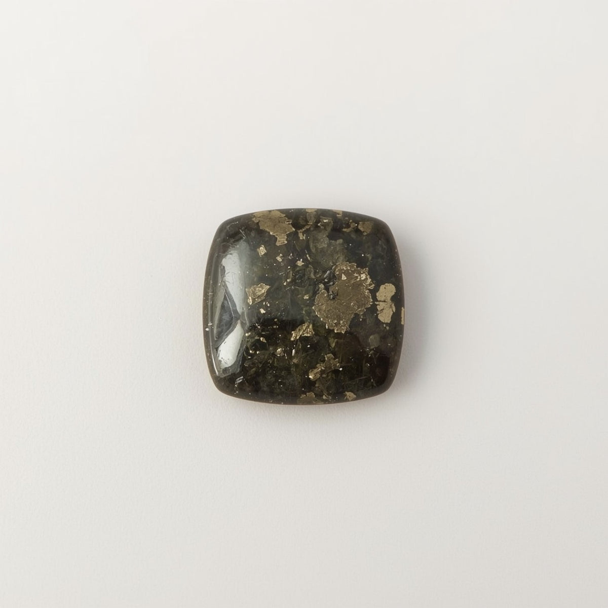 Pyrite 1PC Medium 9x9 MM Square Cabochon Gray Brilliant semi Precious Loose Gems