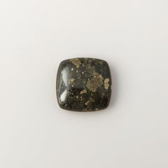 Pyrite 1PC Medium 9x9 MM Square Cabochon Gray Brilliant semi Precious Loose Gems