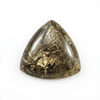 Pyrite 1PC Large 10x10 MM Triangle Cabochon Gray Genuine semi Precious Precious Gemstone