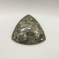 Pyrite 1PC Large 10x10 MM Triangle Cabochon Gray Genuine semi Precious Precious Gemstone