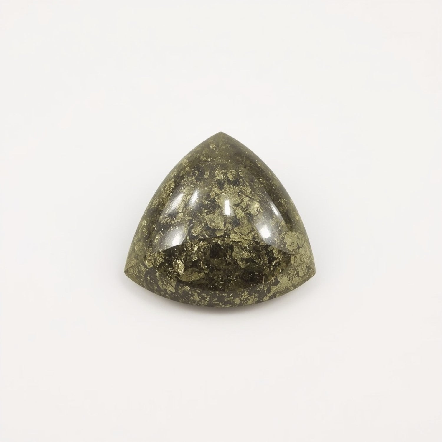 Pyrite 10PC Tiny 5x5 MM Triangle Cabochon Gray Lustrous semi Precious Gems