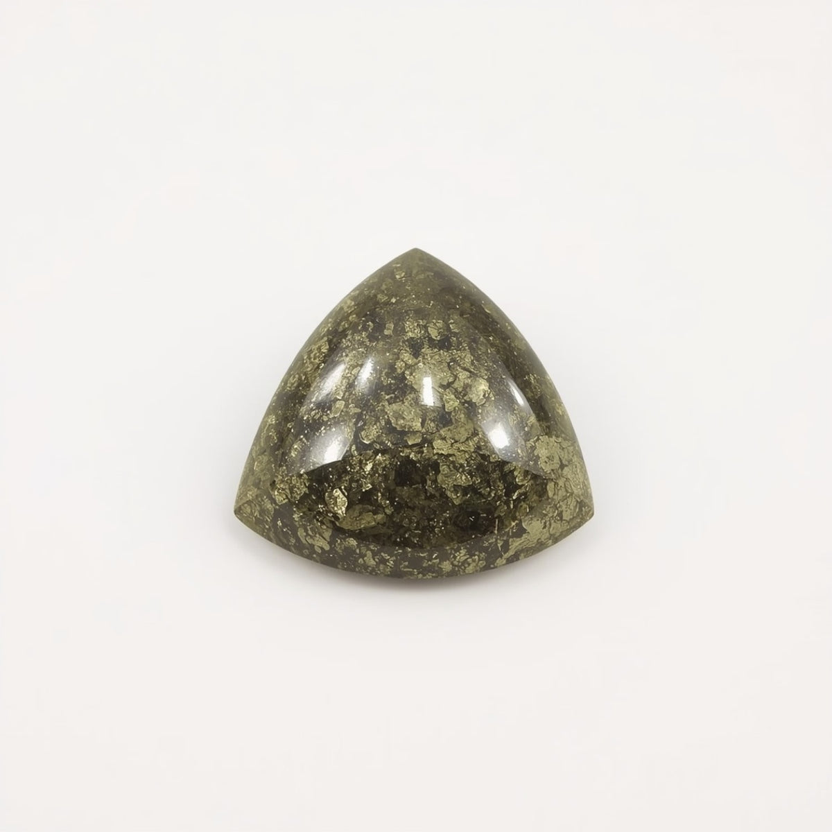 Pyrite 10PC Tiny 5x5 MM Triangle Cabochon Gray Lustrous semi Precious Gems