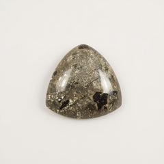 Pyrite 1PC Medium 9x9 MM Triangle Cabochon Gray Natural semi Precious Semi Precious Gemstone