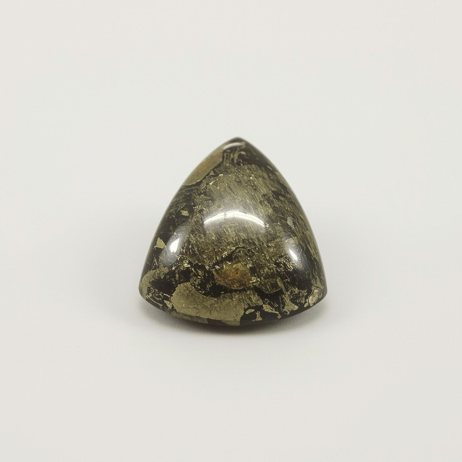 Pyrite 1PC Medium 9x9 MM Triangle Cabochon Gray Natural semi Precious Semi Precious Gemstone
