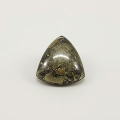 Pyrite 1PC Medium 9x9 MM Triangle Cabochon Gray Natural semi Precious Semi Precious Gemstone