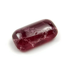 Red Jade 1PC Small 5x10 MM Baguette Cabochon Red High-Quality semi Precious Loose Gemstones