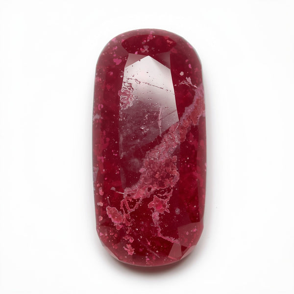 Red Jade 1PC Small 6x12 MM Baguette Cabochon Red Natural semi Precious Semi Precious Gemstone