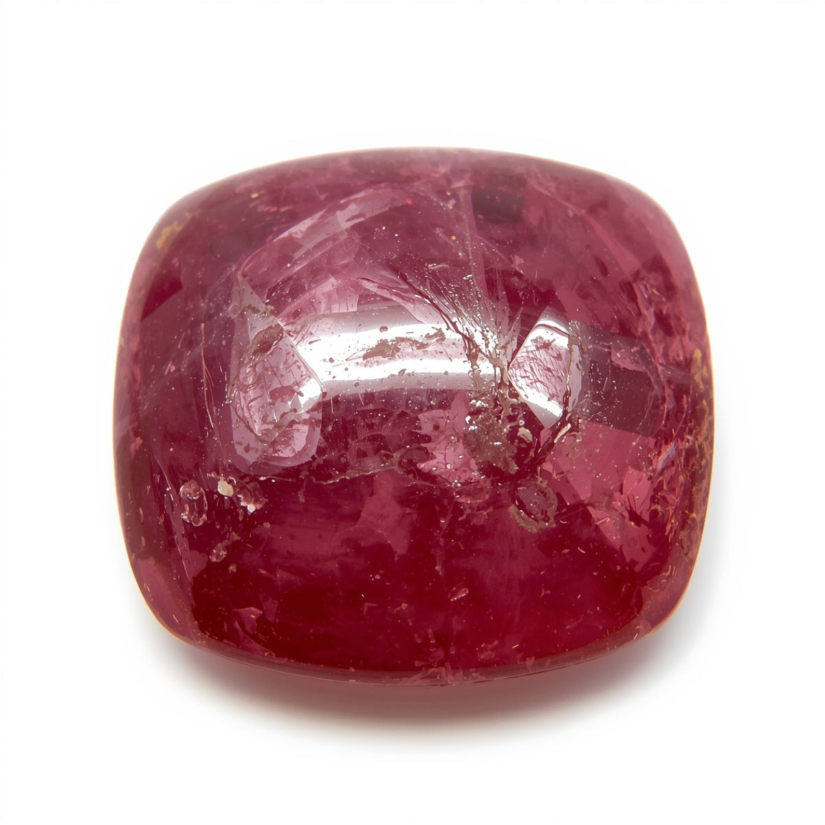 Red Jade 1PC Large 10x10 MM Cushion Cabochon Red Brilliant semi Precious Loose Gemstones