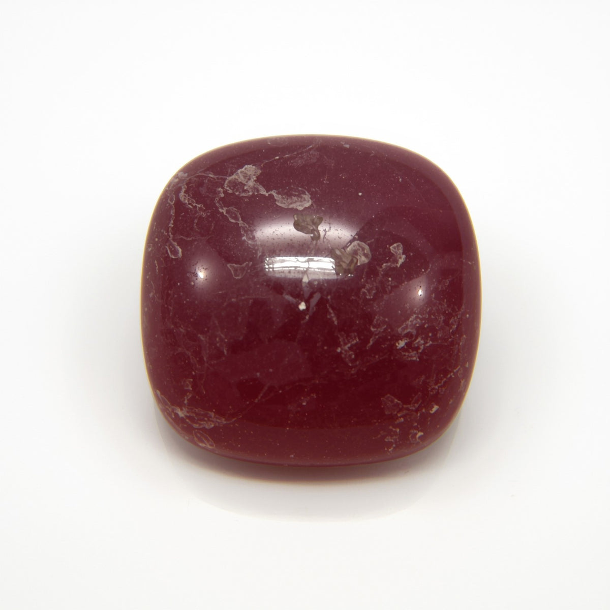 Red Jade 1PC Tiny 6x6 MM Cushion Cabochon Red Genuine semi Precious Precious Gemstone