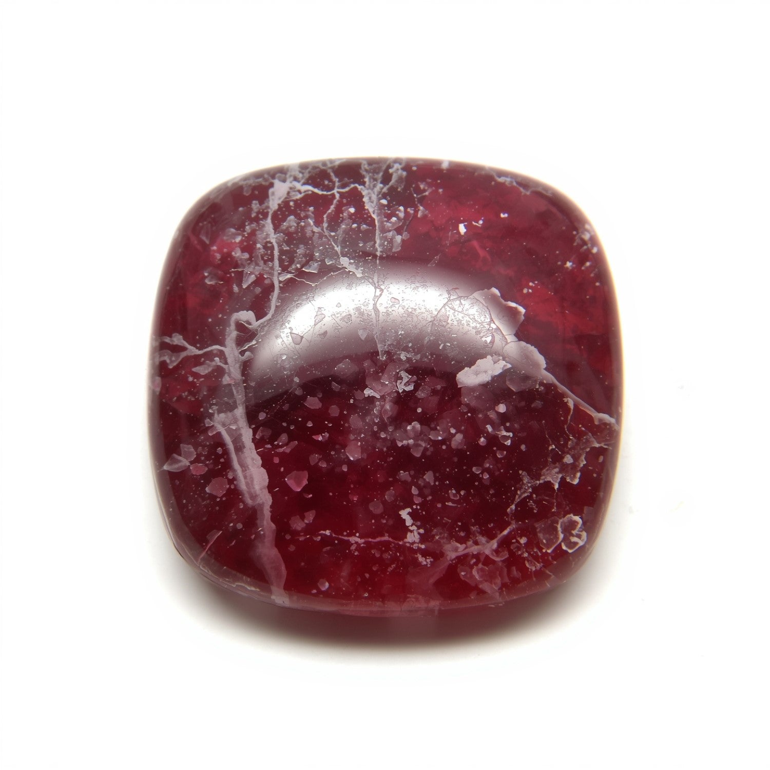 Red Jade 1PC Tiny 6x6 MM Cushion Cabochon Red Genuine semi Precious Precious Gemstone