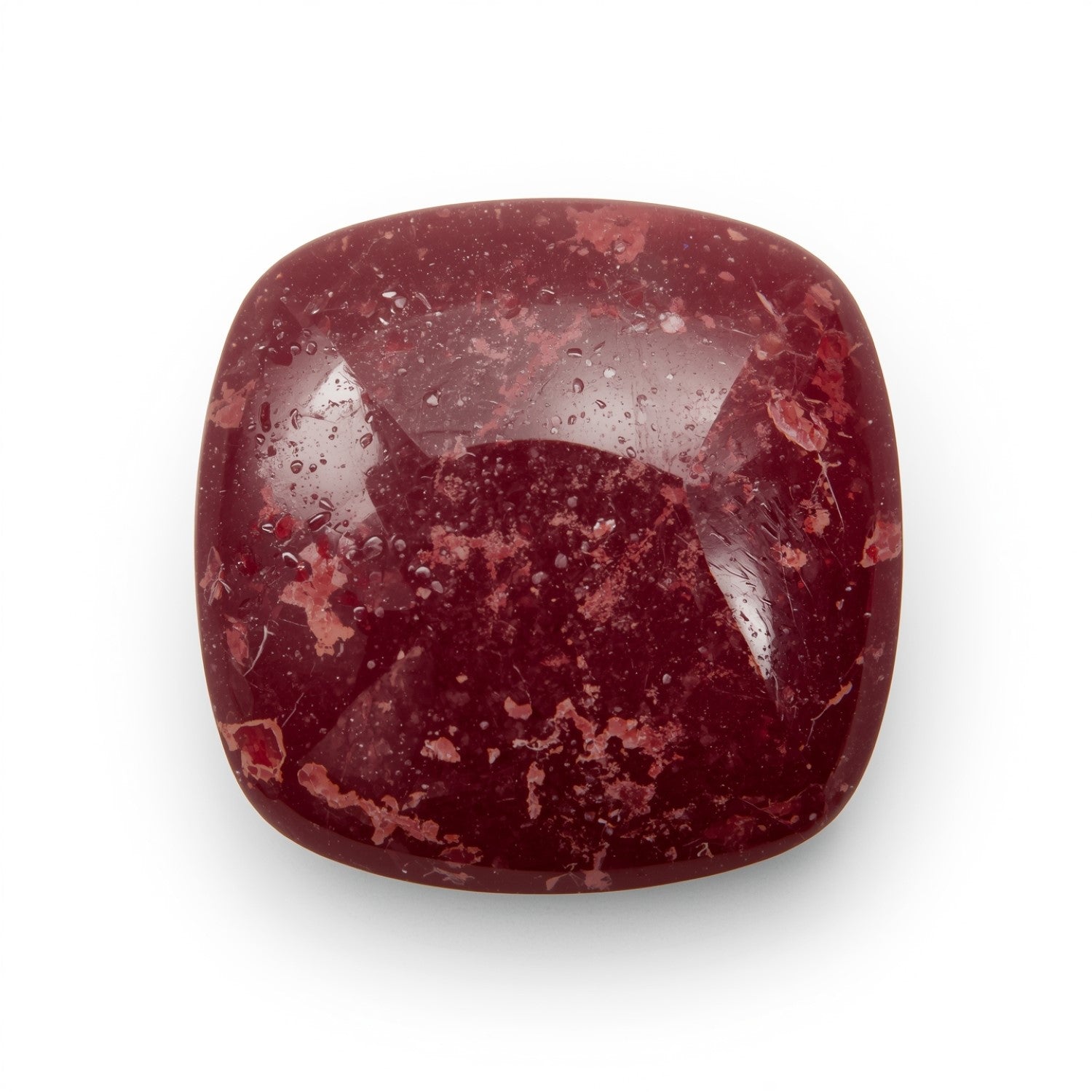 Roter Jade 1PC Kleiner 8x8 MM Kissen Cabochon Rot Reine Halbedelsteine Lose Edelsteine Hauptbild