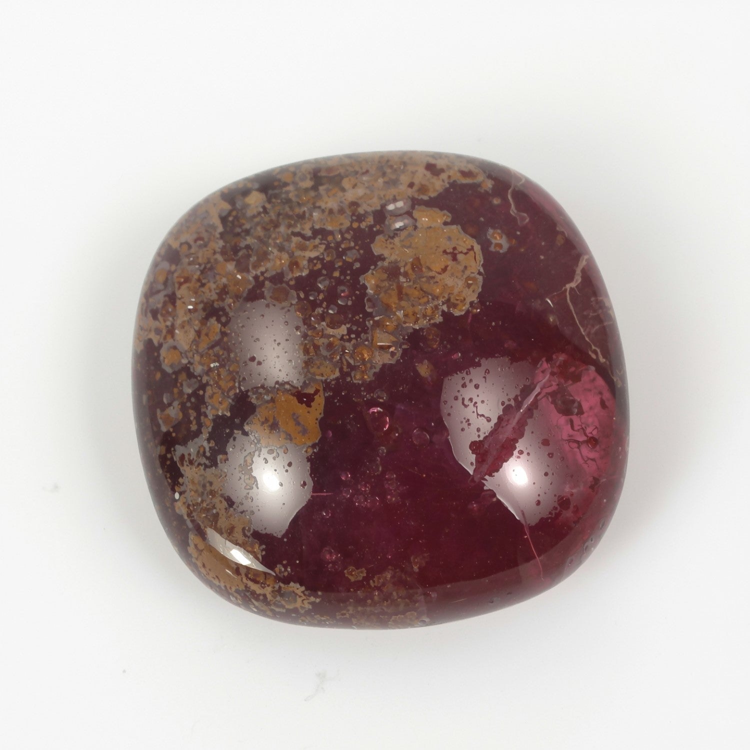 Red Jade 1PC Medium 9x9 MM Cushion Cabochon Red Fiery semi Precious Loose Gemstone Secondary image