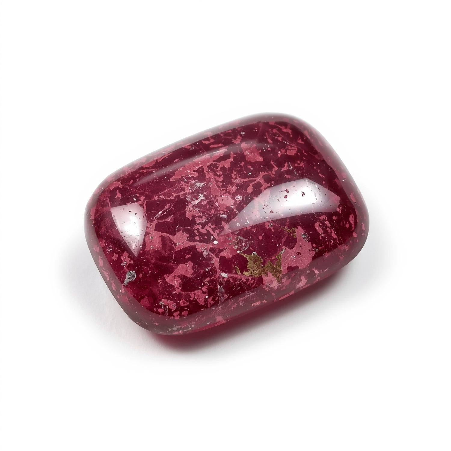 Red Jade 1PC Small 7x9 MM Emerald Cabochon Red Natural semi Precious Loose Gemstone Main image