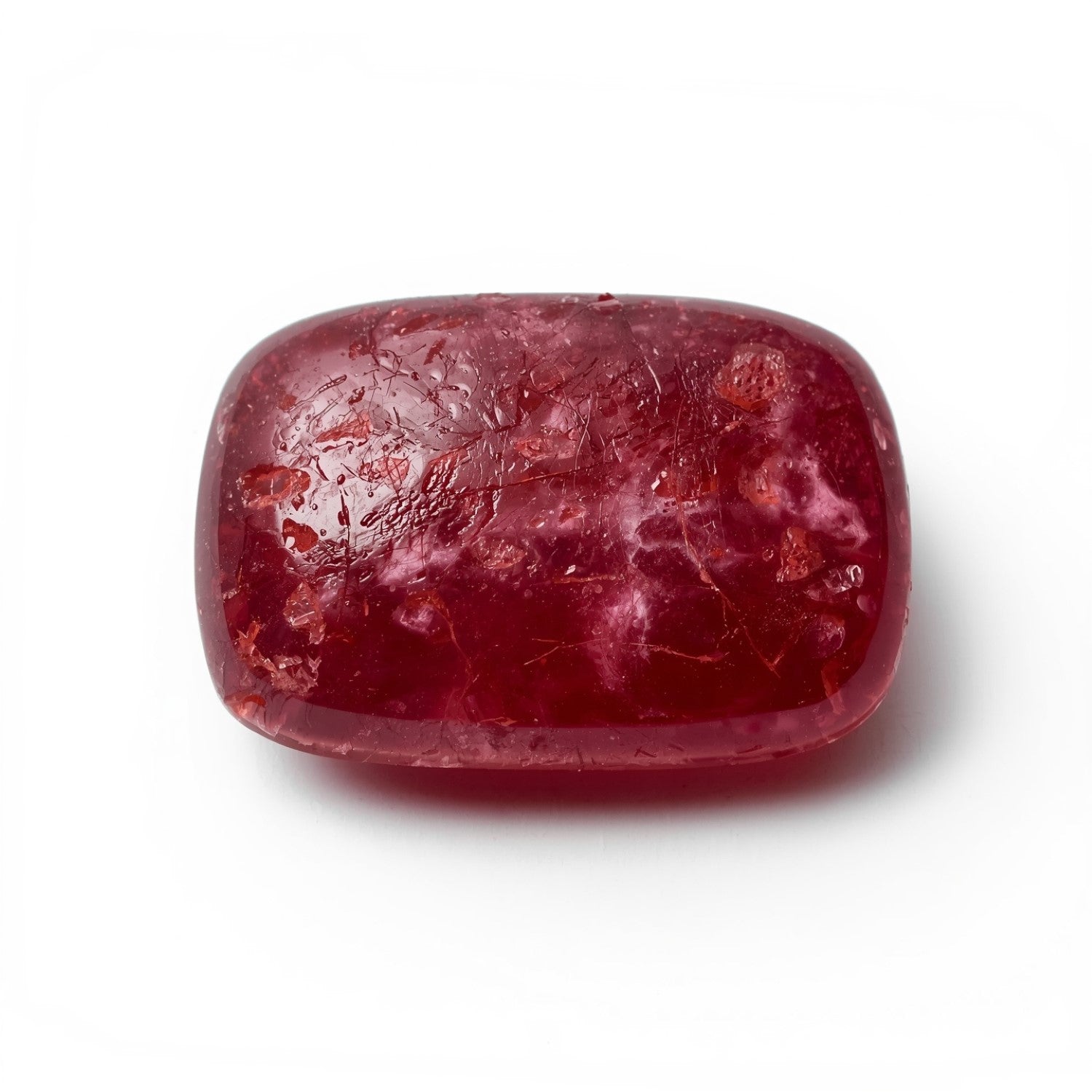 Red Jade 1PC Medium 8x10 MM Emerald Cabochon Red Superior semi Precious Semi Precious Gemstone
