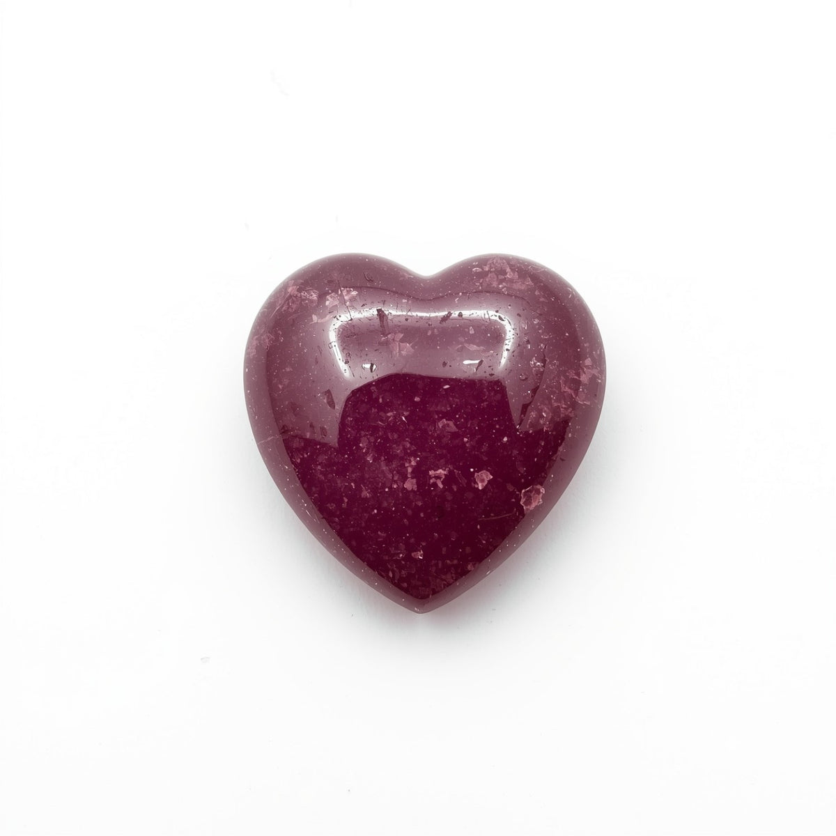 Red Jade 1PC Tiny 6x6 MM Heart Cabochon Red Lustrous semi Precious Gems