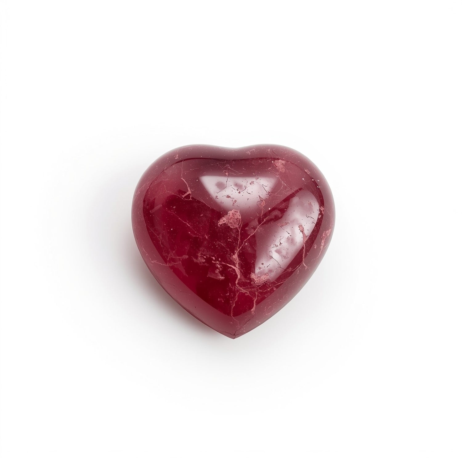 Red Jade 1PC Small 7x7 MM Heart Cabochon Red Shine semi Precious Loose Gems Hoofdafbeelding