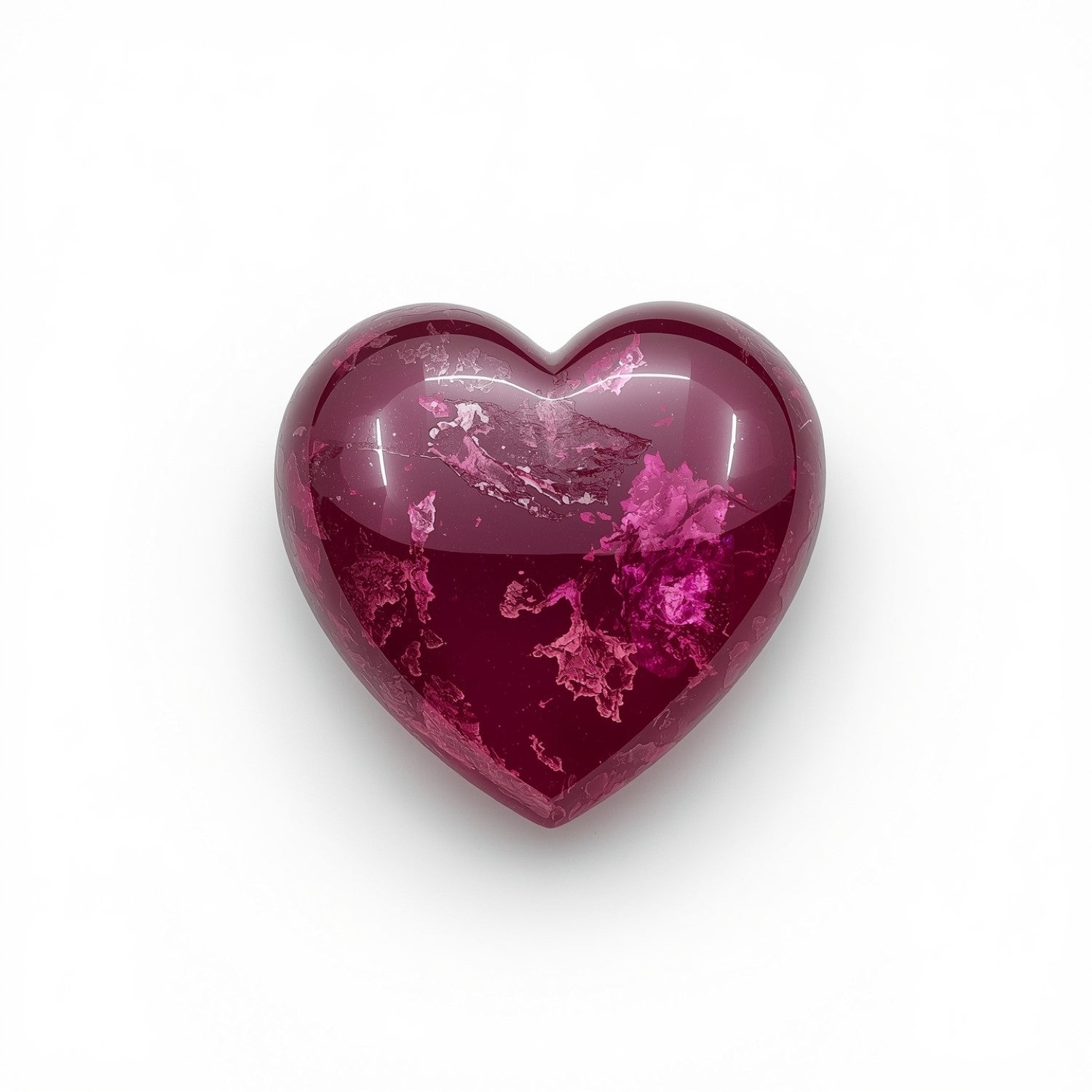 Red Jade 1PC Small 7x7 MM Heart Cabochon Red Shine semi Precious Loose Gems