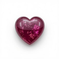 Red Jade 1PC Small 7x7 MM Heart Cabochon Red Shine semi Precious Loose Gems