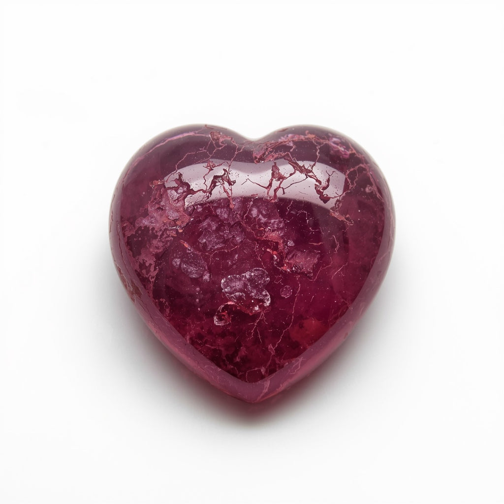 Red Jade 1PC Small 8x8 MM Heart Cabochon Red Fine semi Precious Loose Gemstone