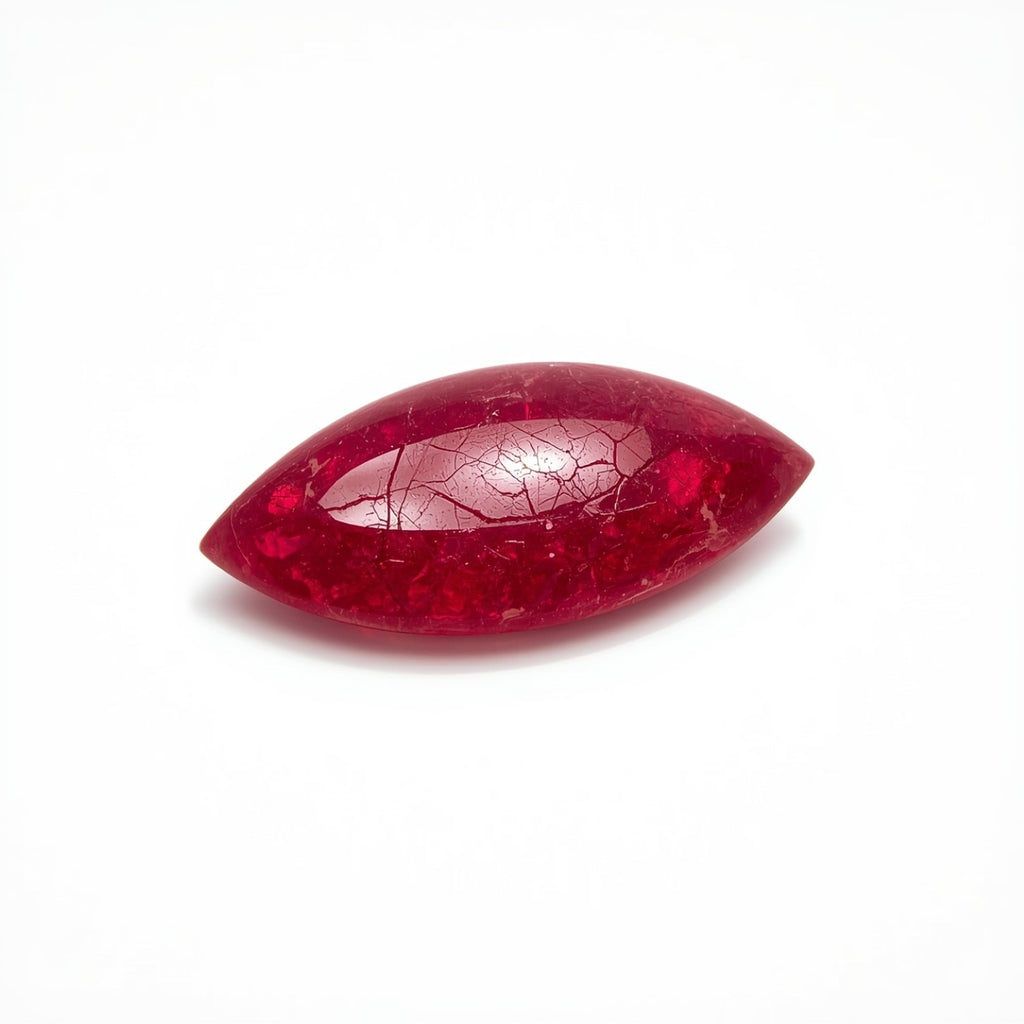 Red Jade 10PC Tiny 3x6 MM Marquise  Cabochon Red Genuine semi Precious Loose Gems