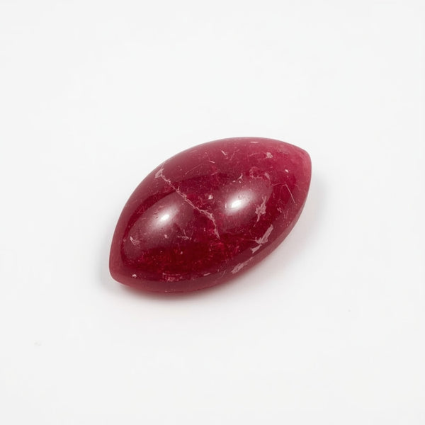 Red Jade 1PC Small 5x10 MM Marquise  Cabochon Red Pure semi Precious Loose Gemstones