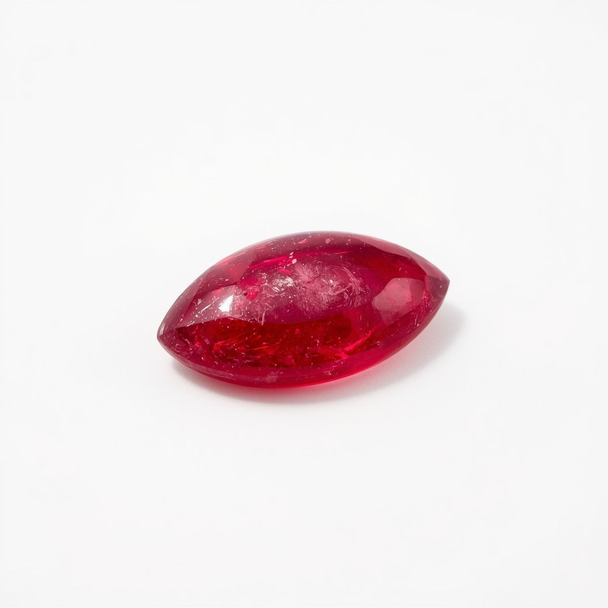 Red Jade 1PC Small 6x12 MM Marquise  Cabochon Red Fiery semi Precious Semi Precious Gemstone