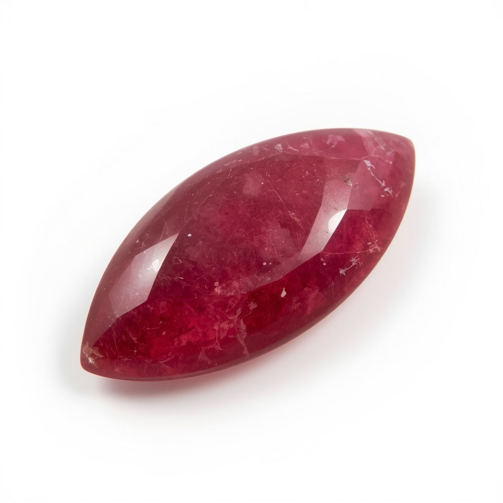 Red Jade 1PC Medium 7x14 MM Marquise  Cabochon Red Brilliant semi Precious Precious Gemstone
