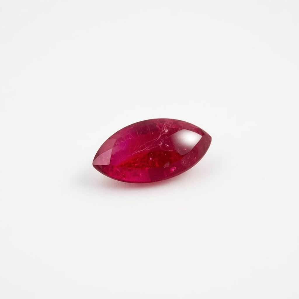 Red Jade 1PC Large 8x16 MM Marquise  Cabochon Red Sparkling semi Precious Gems