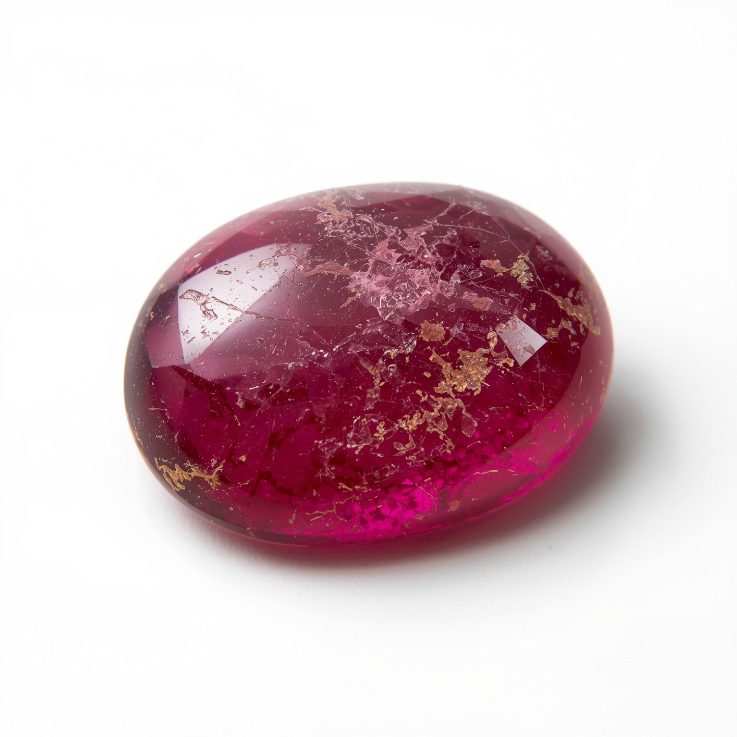 Red Jade 1PC Large 10x12 MM Oval Cabochon Red Lustrous semi Precious Semi Precious Gemstone Huvudsaklig produktbild