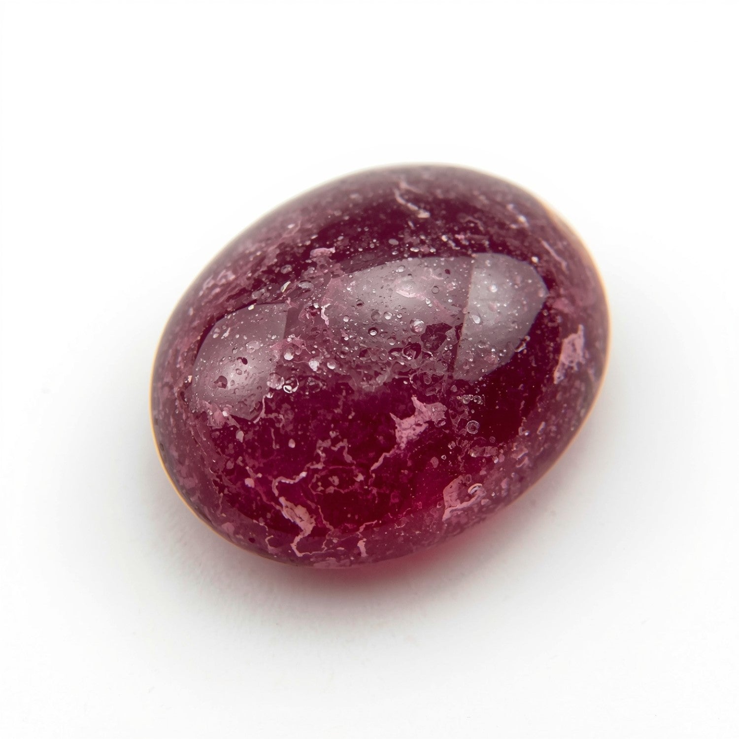 Red Jade 1PC Large 10x12 MM Oval Cabochon Red Lustrous semi Precious Semi Precious Gemstone Sekundär produktbild