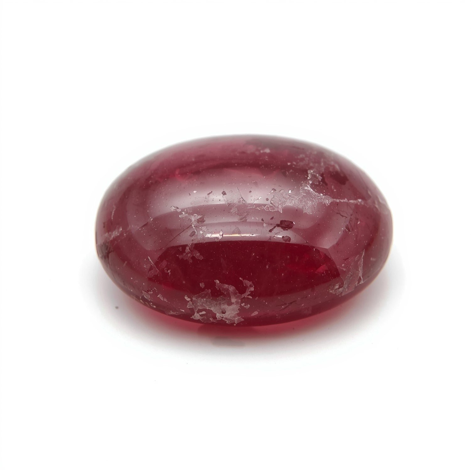 Red Jade 1PC Small 6x9 MM Oval Cabochon Red Fiery semi Precious Semi Precious Gemstone Secundaire afbeelding