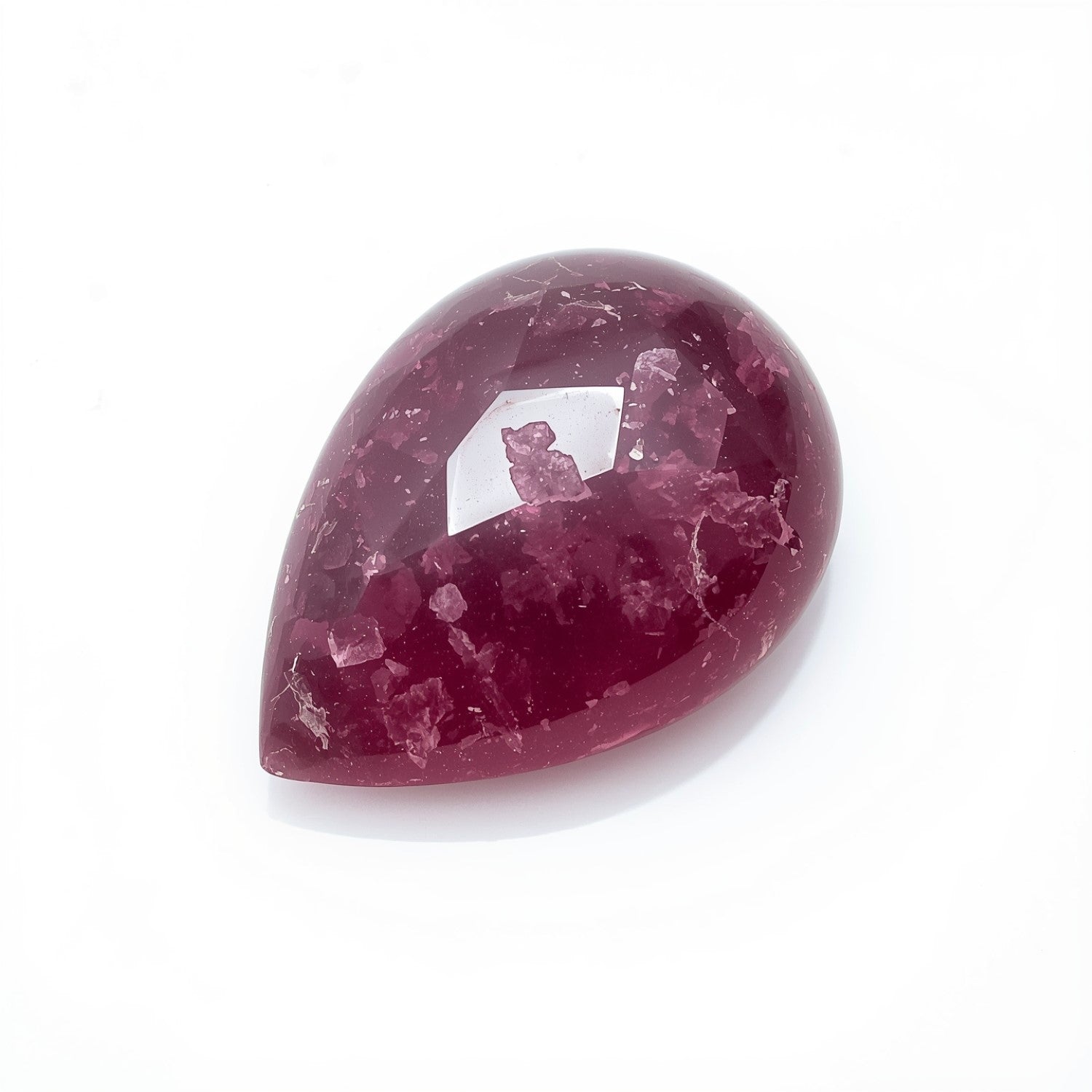 Red Jade 1PC Large 10x12 MM Pear Cabochon Red Genuine semi Precious Loose Gemstones