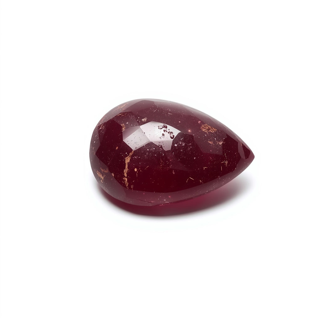 Red Jade 10PC Tiny 4x6 MM Pear Cabochon Red Sparkling semi Precious Gems