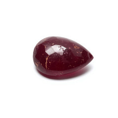Red Jade 1PC Tiny 5x7 MM Pear Cabochon Red Polished semi Precious Loose Gems